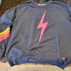 Aviator Nation Bolt Fade Sweatshirt with Rainbow Arm
